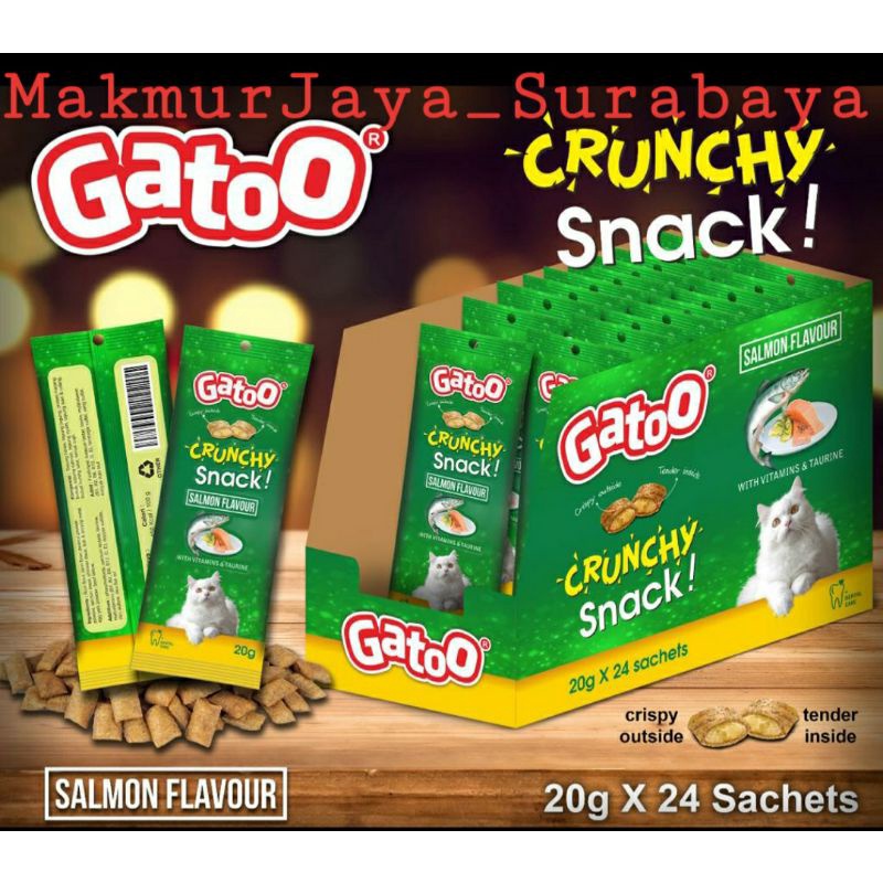 Gatoo Crunchy Snack kucing/Snack kering/Makanan kering kucing 20gr/sachet