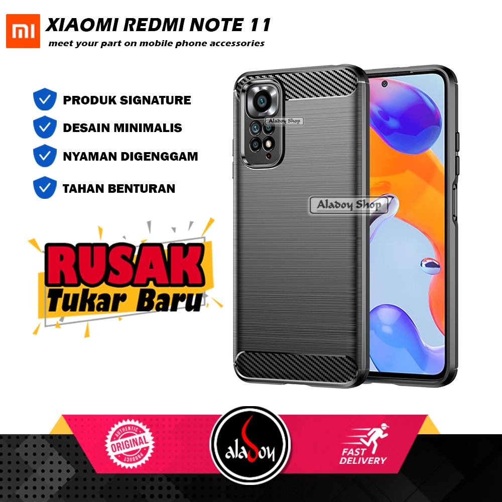 Case Ipaky Carbon Xiaomi Redmi Note 11 Ultra Slim Ipaky Carbon Premium Softcase