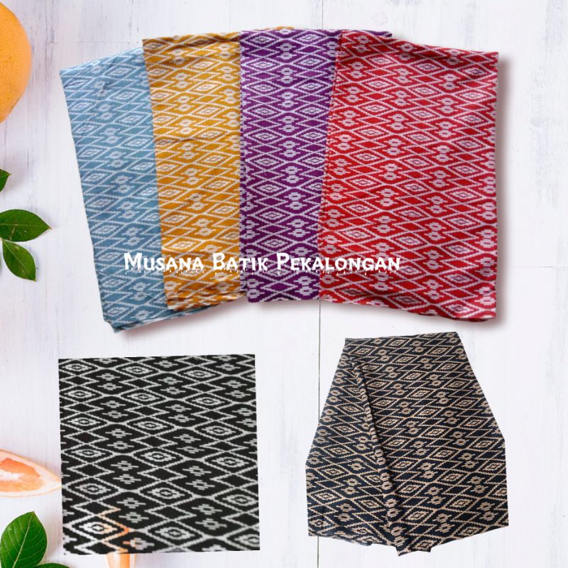 kain batik songket bahan seragam batik songket jeruji zigzag warna crn