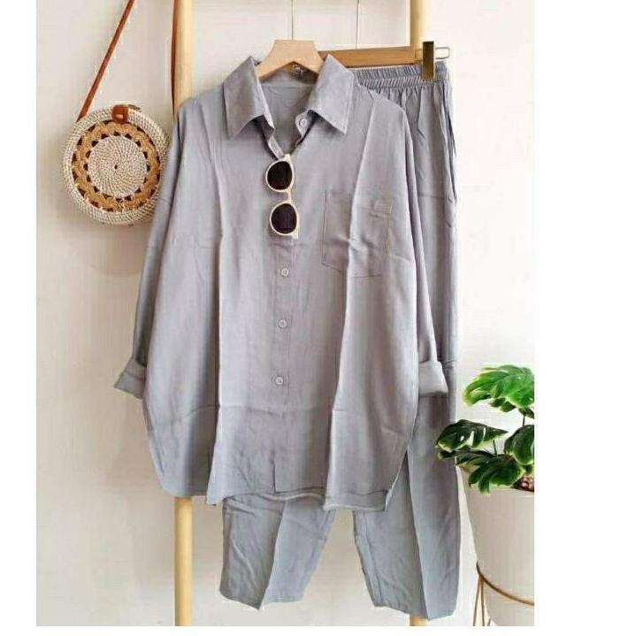 Penjualan Terbanyak.. Setelan wanita Rayon polos / One set rayon polos premium