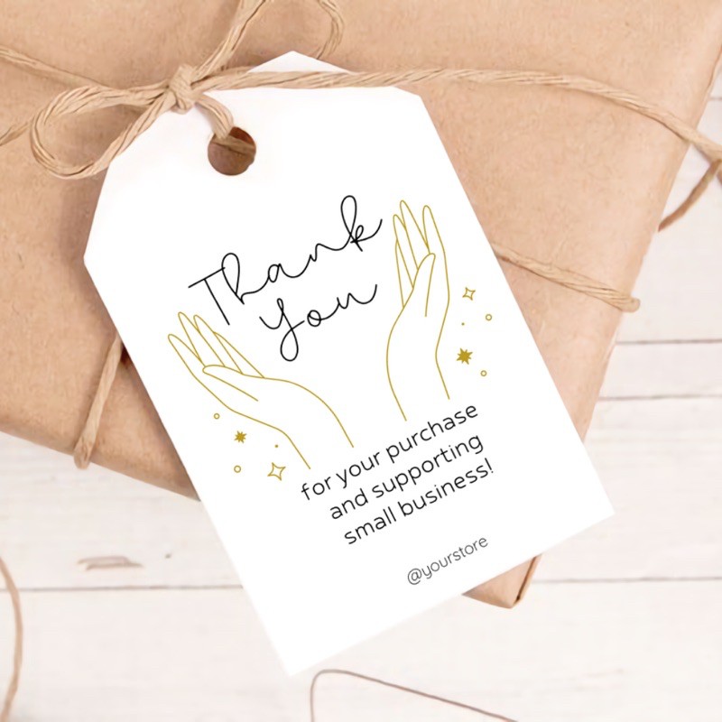 

[MINIMAL BELANJA 10RIBU] Hangtag Minimalis Simple Olshop/Hampers