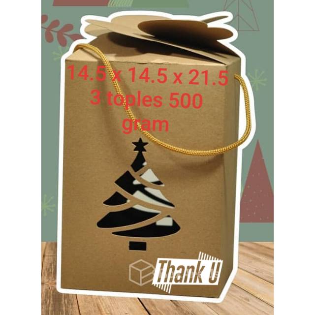 

Box Natal / dus Natal / packaging Natal buat 3 toples