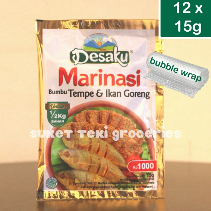 

Instan-Masak-Bumbu- Desaku Marinasi Bumbu Ikan Tempe Goreng Bukan Racik 15G Renceng Isi 12 -Bumbu-