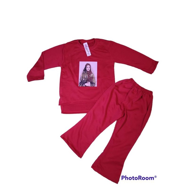 (COD) SET KAOS ANAK TANGAN PANJANG/SET BAJU VIRAL ANAK 1-5 TAHUN (PILIH WARNA)