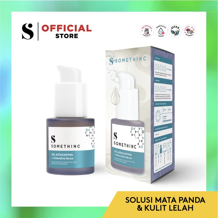 SOMETHINC 3% Astaxanthin + Chlorelina - Serum Solusi Mata Panda &amp; Kulit Lelah