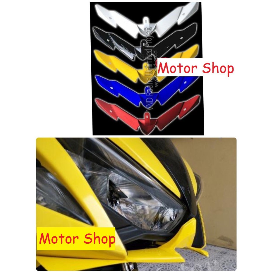 winglet aerox 155/alis lampu aerox 155/topeng aerox 155 bahan plastik