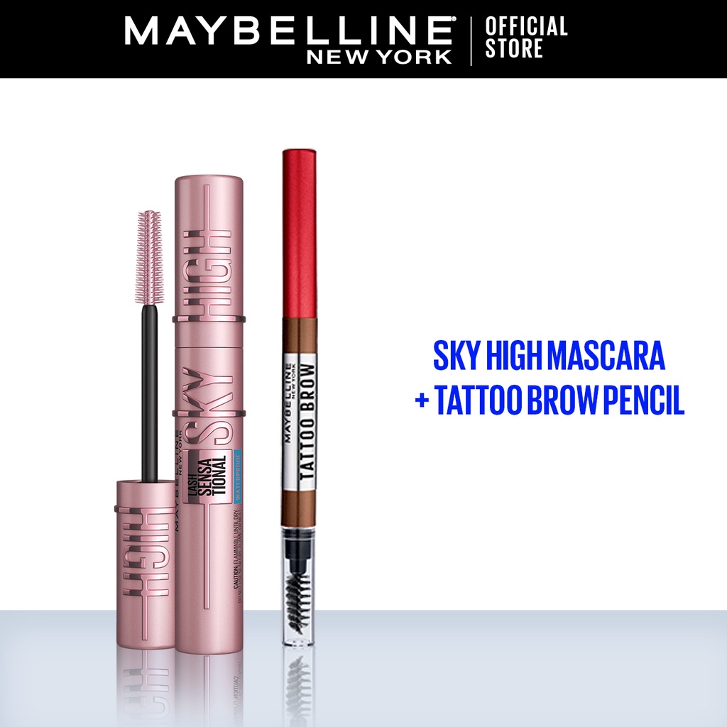 Maybellline Sky High Mascara + Tattoo Brow Natural Brown