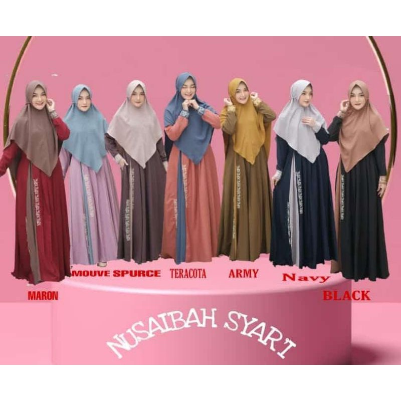 NUSAIBAH ORIGINAL ALLEYA,HARGA GROSIR BISA SERAGAMAN