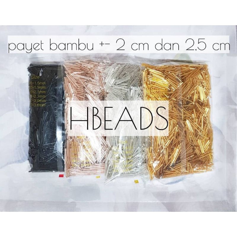 B10 | 1 pak / 450gr Bambu 2,1cm 2,5cm 3cm payet / mote bambu semi jepang