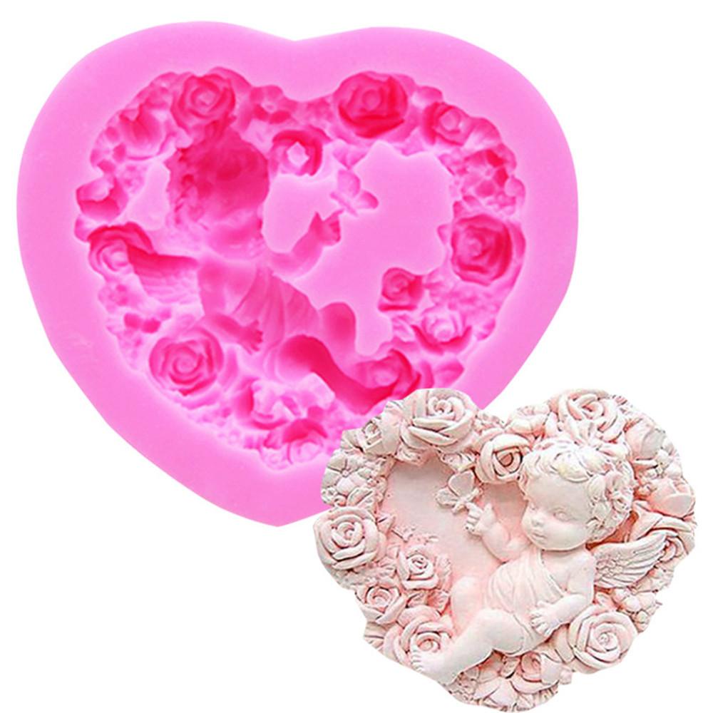 R-flower Cake Cetakan Silikon Jelly Puding DIY Love Rose Valentine Day Baking Mold