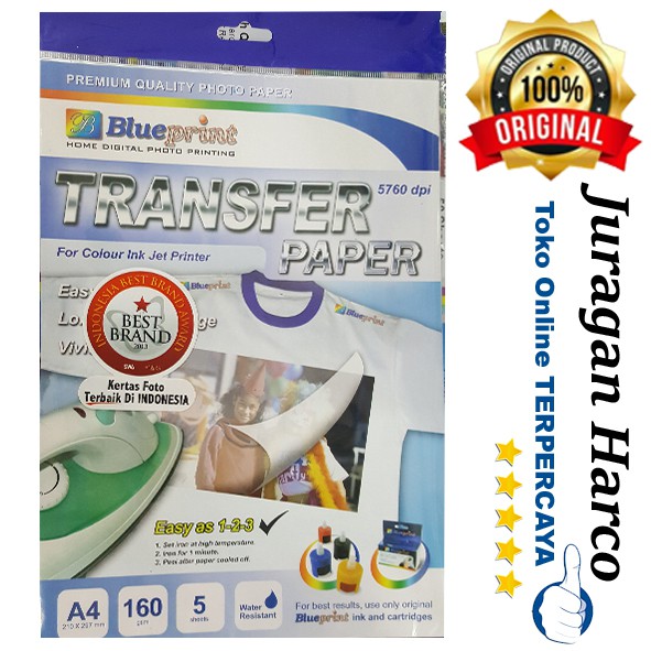 

Blueprint Transfer Paper White A4 160 gsm 5 sheets BP-TWA4160