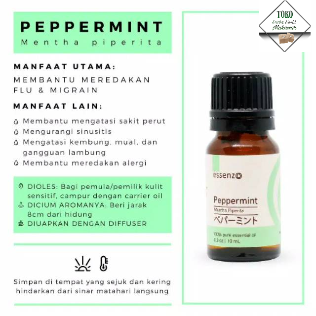 TSSM Essenzo Peppermint Essential Oil 10ml murah  makassar