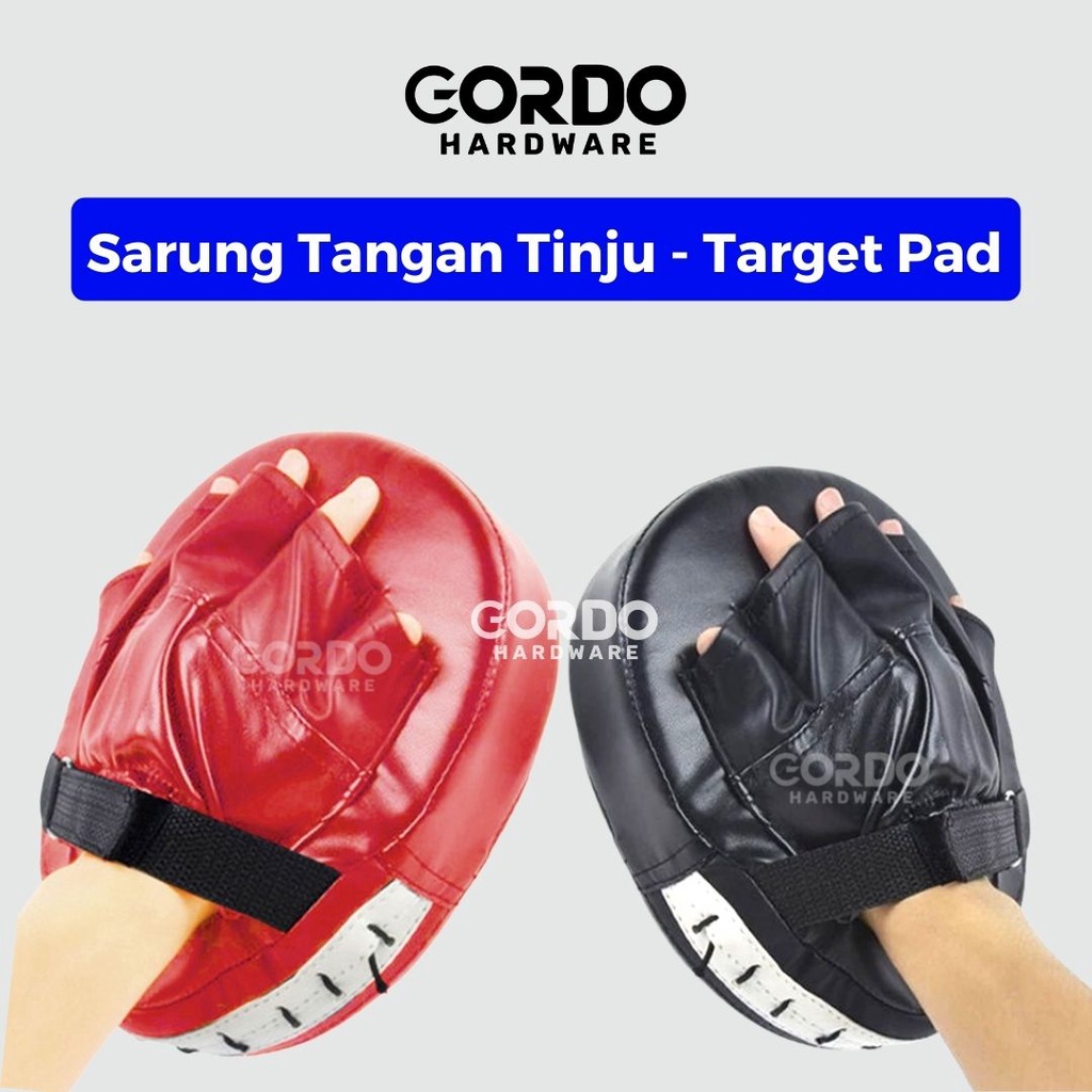 Sarung Tangan Tinju MMA Muay Thai Leather Glove PU Foam Boxer Target Pad Training / Bantalan Tinju