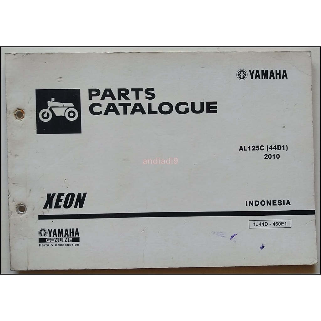 PARTS CATALOGUE YAMAHA XEON 2010