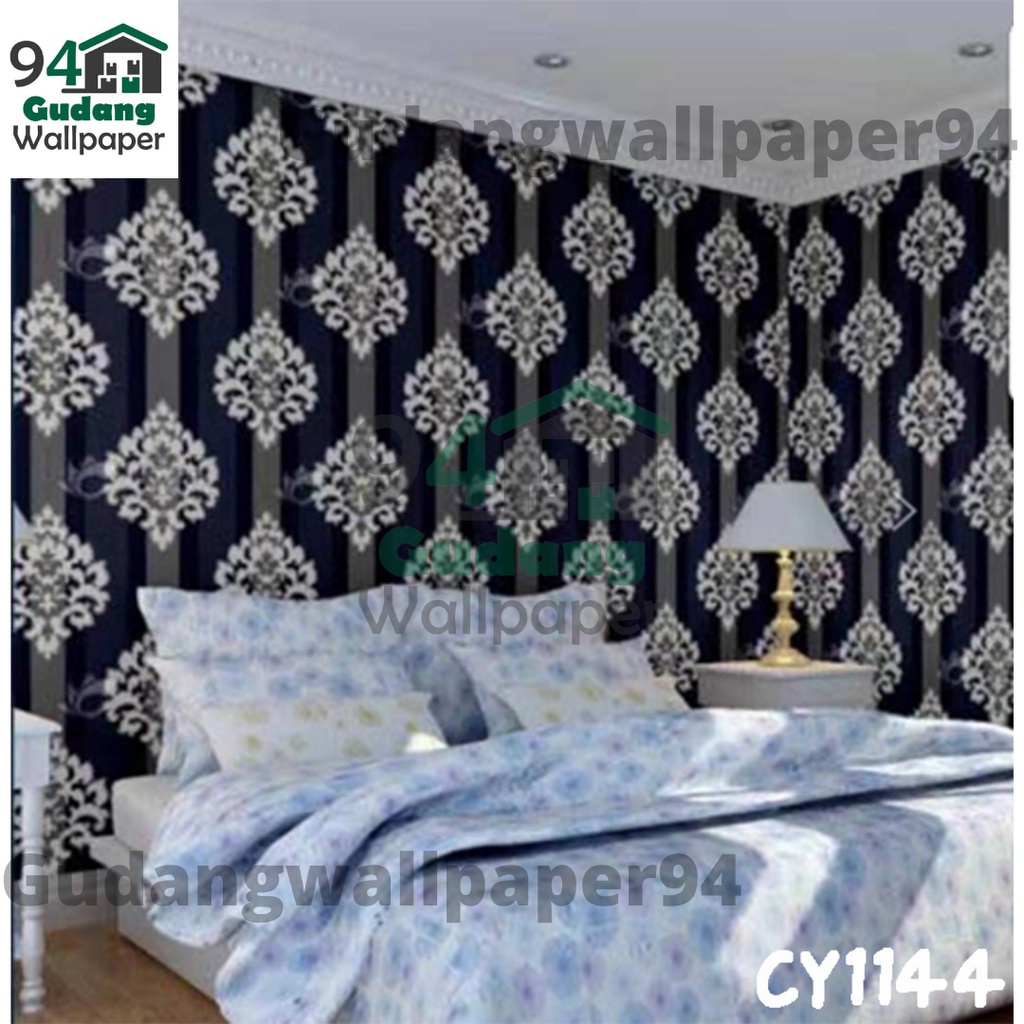 (COD) Wallpaper Stiker Dinding / Walpaper dinding Kamar Tidur Wallpaper Motif Batik Nusantara