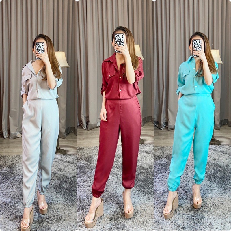 jumpsuit panjang wanita/ jumpsuit joger