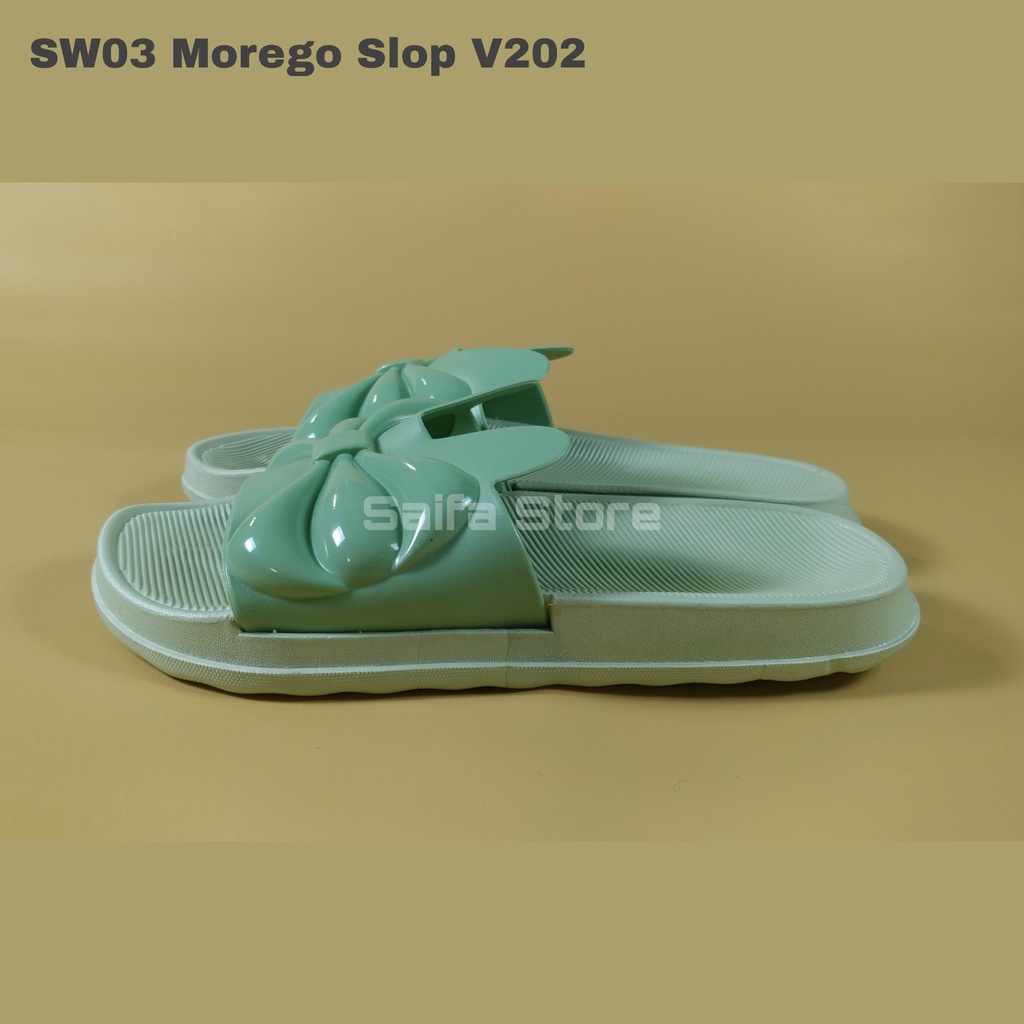 Sandal Wanita Premium Morego V202-D Motif Slop Pita Original Sandal Jelly Wanita Sandal Murah Sandal Karet Wanita Nyaman dipakai dan Awet