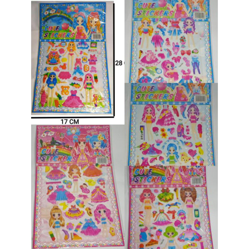 Stiker anak timbul DRESS UP / BAJU-BAJUAN 17x28cm
