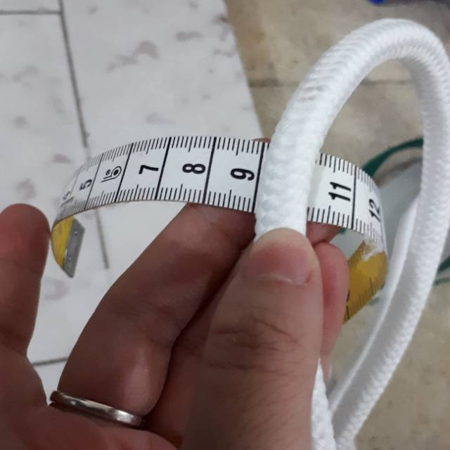Tali Kur Putih 10mm / Tali Kur Polyster 1cm Permeter