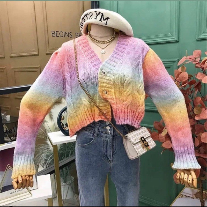 Jisoo Rainbow Cardigan