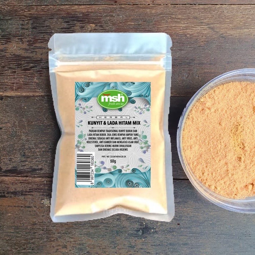 

Premium MSH Kunyit & Lada Hitam Mix 50 g