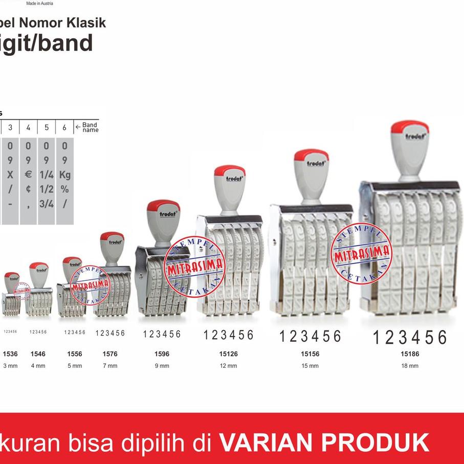 

Hot Sale Stempel klasik nomor merk Trodat 6 digit 시