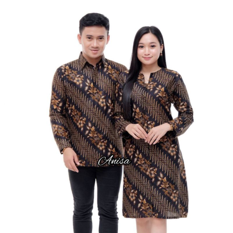 Riskymabatik || Batik Couple Batik Couple Modern Baju Batik Couple Batik Tunik Couple-1