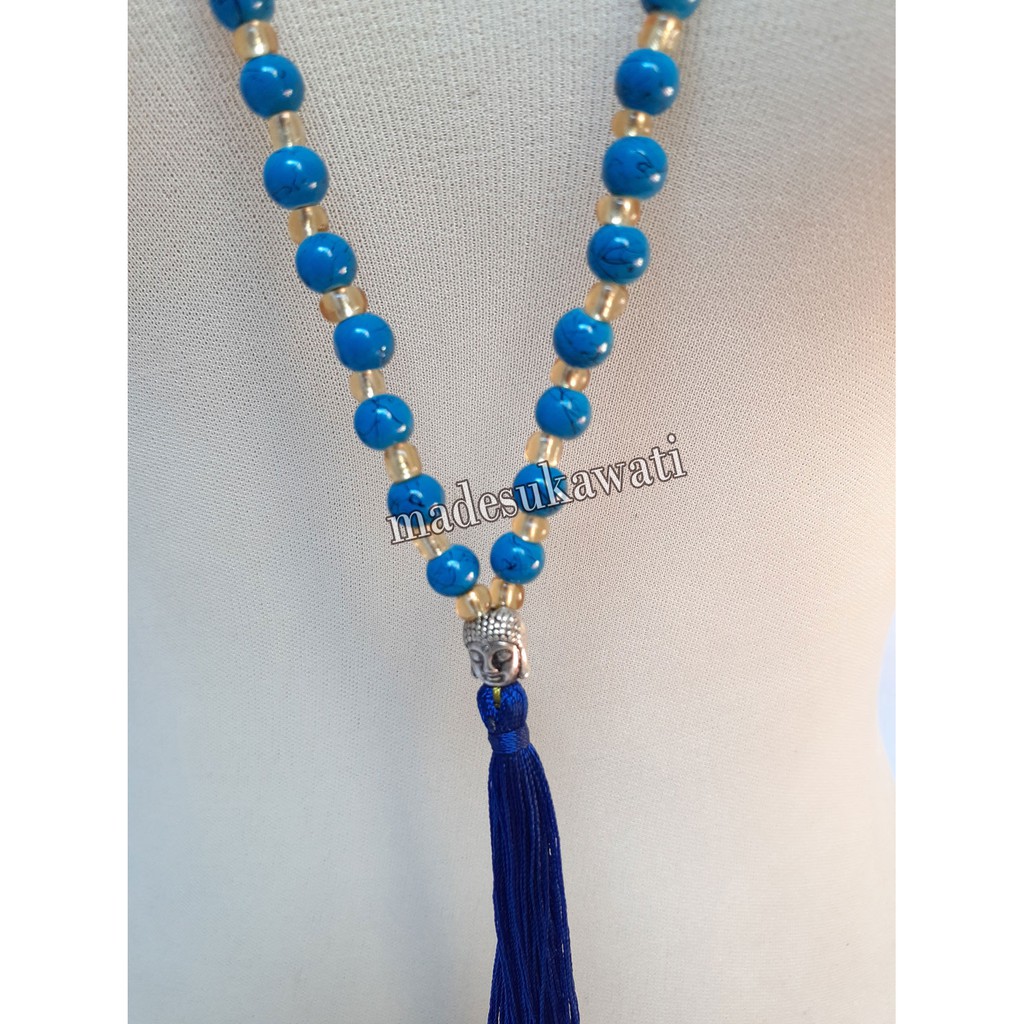 Kalung Budha Tasbih mutiara genitri kuncir