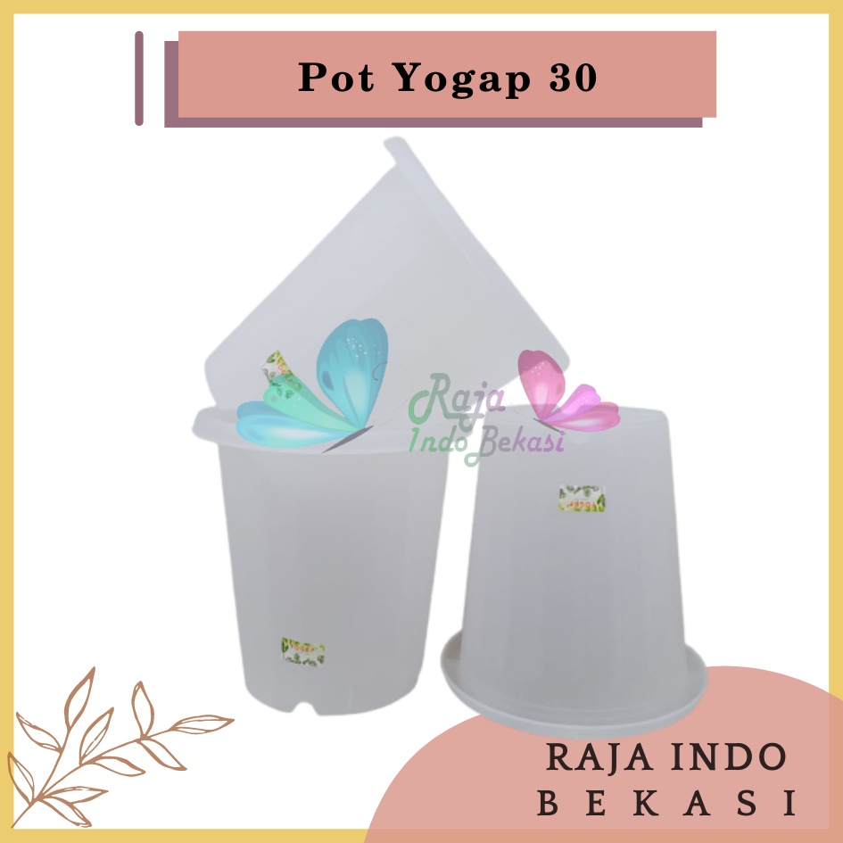 Pot Yogap 30 Transparan Bening Clear Pot Bunga Tanaman Tinggi Yogap Ypt 30 - Bahan Tebal