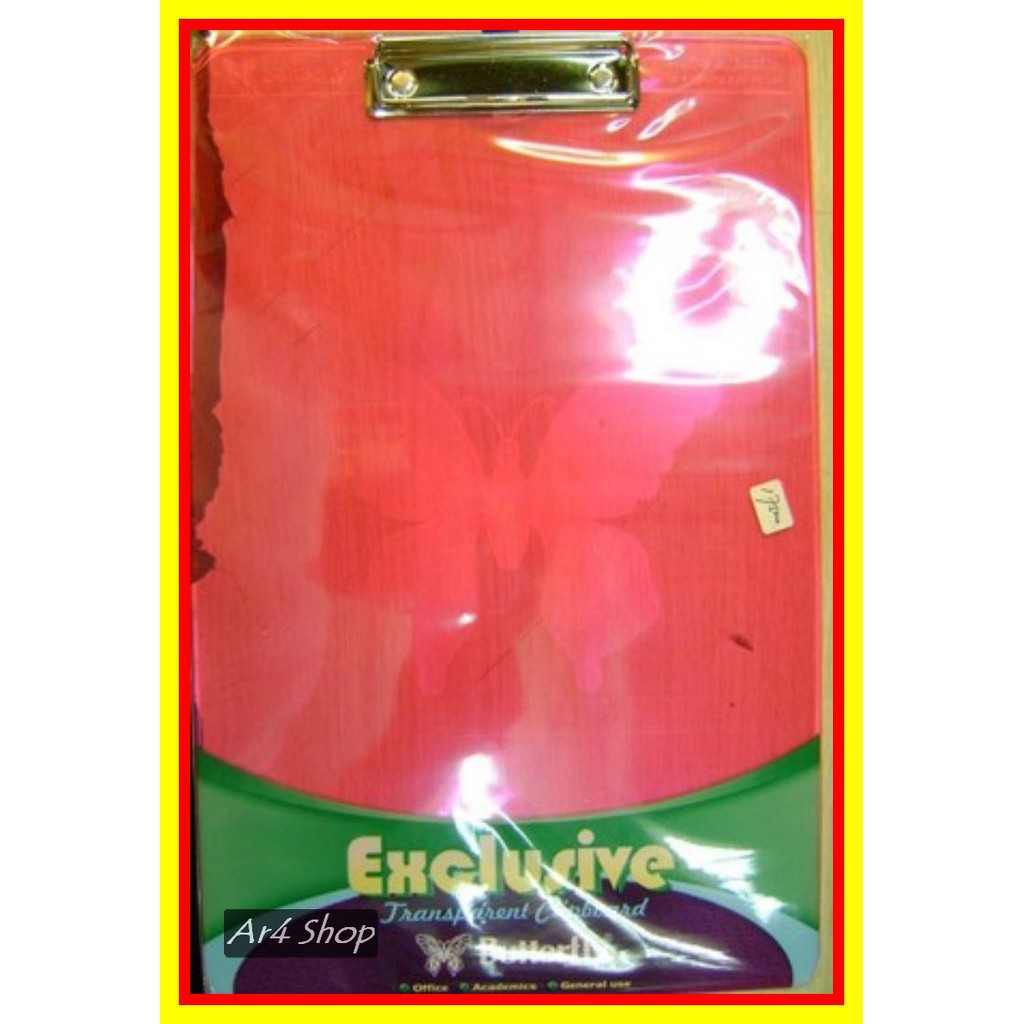 

Clipboard Papan Jalan - Butterfly - Transparent & 40;Per Carton 24 Pcs& 41;