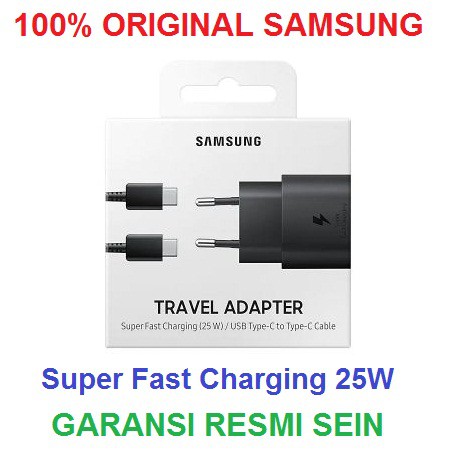 SAMSUNG 25W Super Fast Charging Charger Note 10+ Note 20 Ultra Original Pack