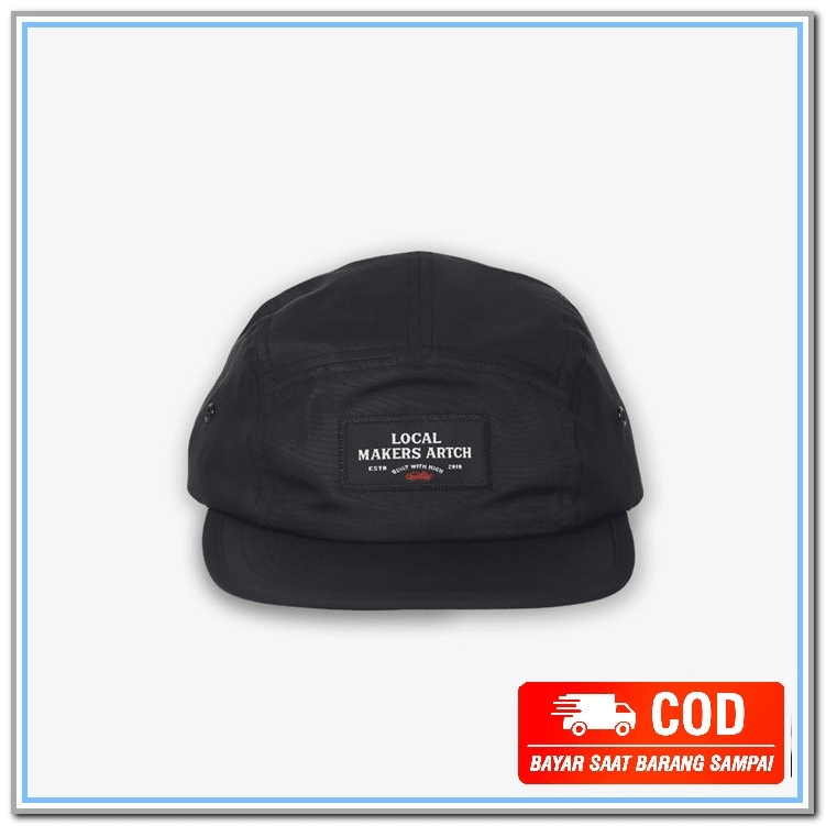 Topi Pria Distro Cowok Keren Dewasa Baseball  Branded Olah  XI798 Artch Topi 5 Panel Full Bl
