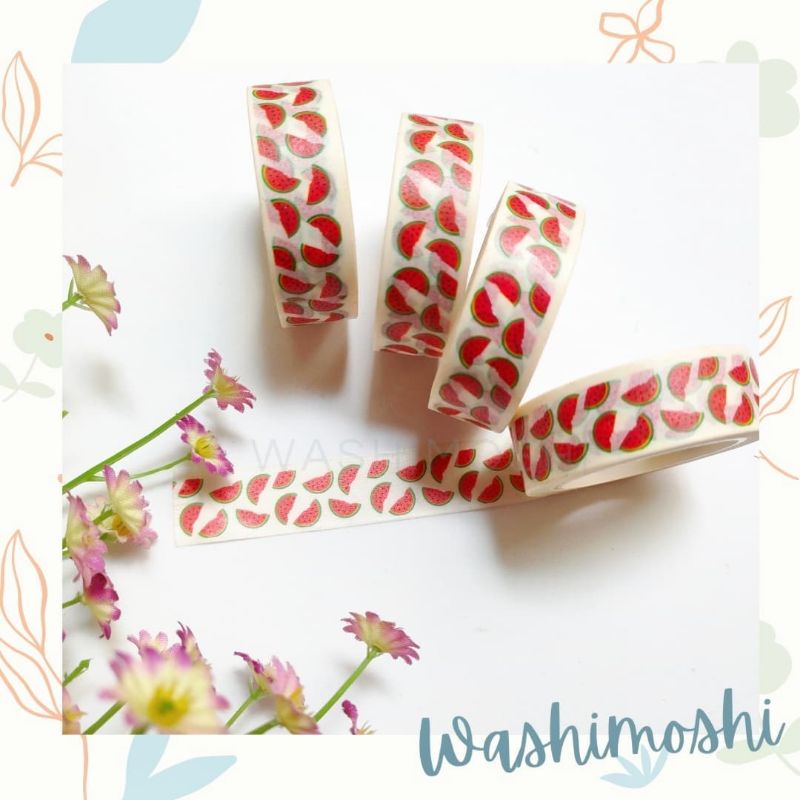 

Washimoshi Masking Washi Tape Watermellon Design