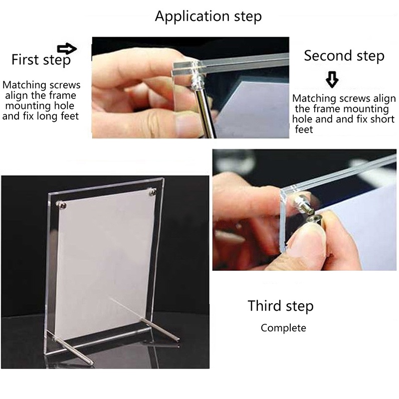 A6/A5/A4 Picture Frame Acrylic Photo Frames Certificate Camp Poster Display Stand Frame Rectangle Paper Holder Tabletop Decor