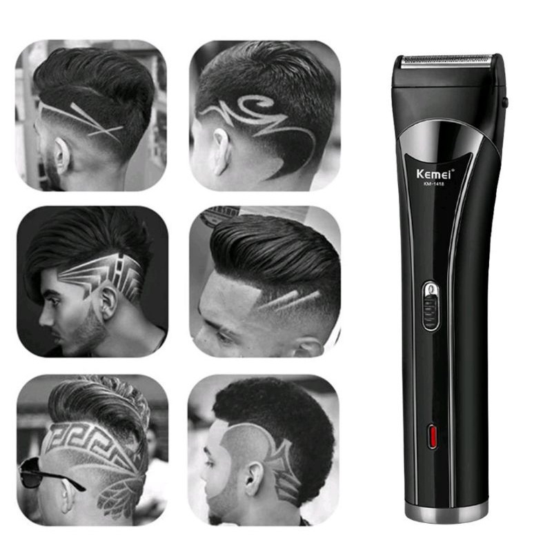 Mesin cukur rambut Kemei 1418 professional hair shaver rechargeable bergaransi