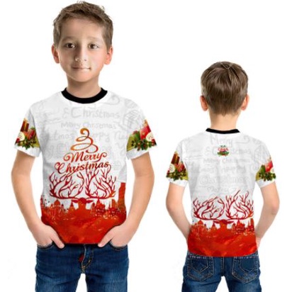 Kaos Baju T-shirt Murah Anak Laki-Laki Dan Perempuan Merry Christmas Natal 2021 Art18