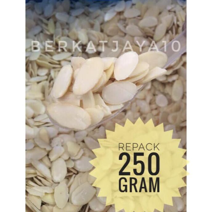 

Almond Slice 250 Gram Sunny Gem Usa Irisan Kacang Almond Kemasan Repac Mentarieka_Shop