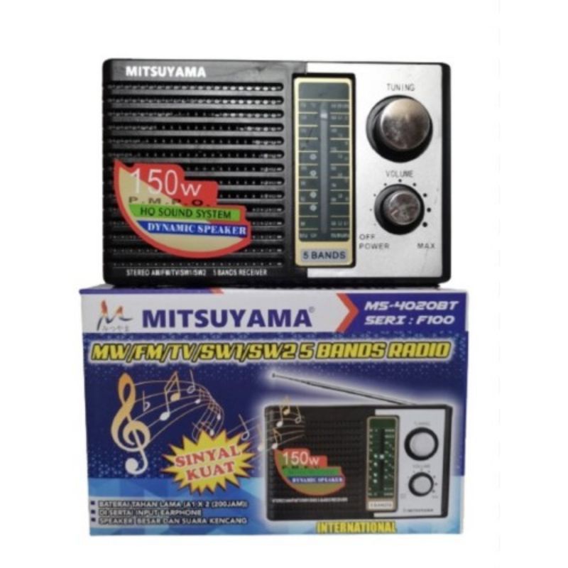 Radio Jadul Internasional Mitsuyama F-100 Dengan 3 Band AM/FM/SW