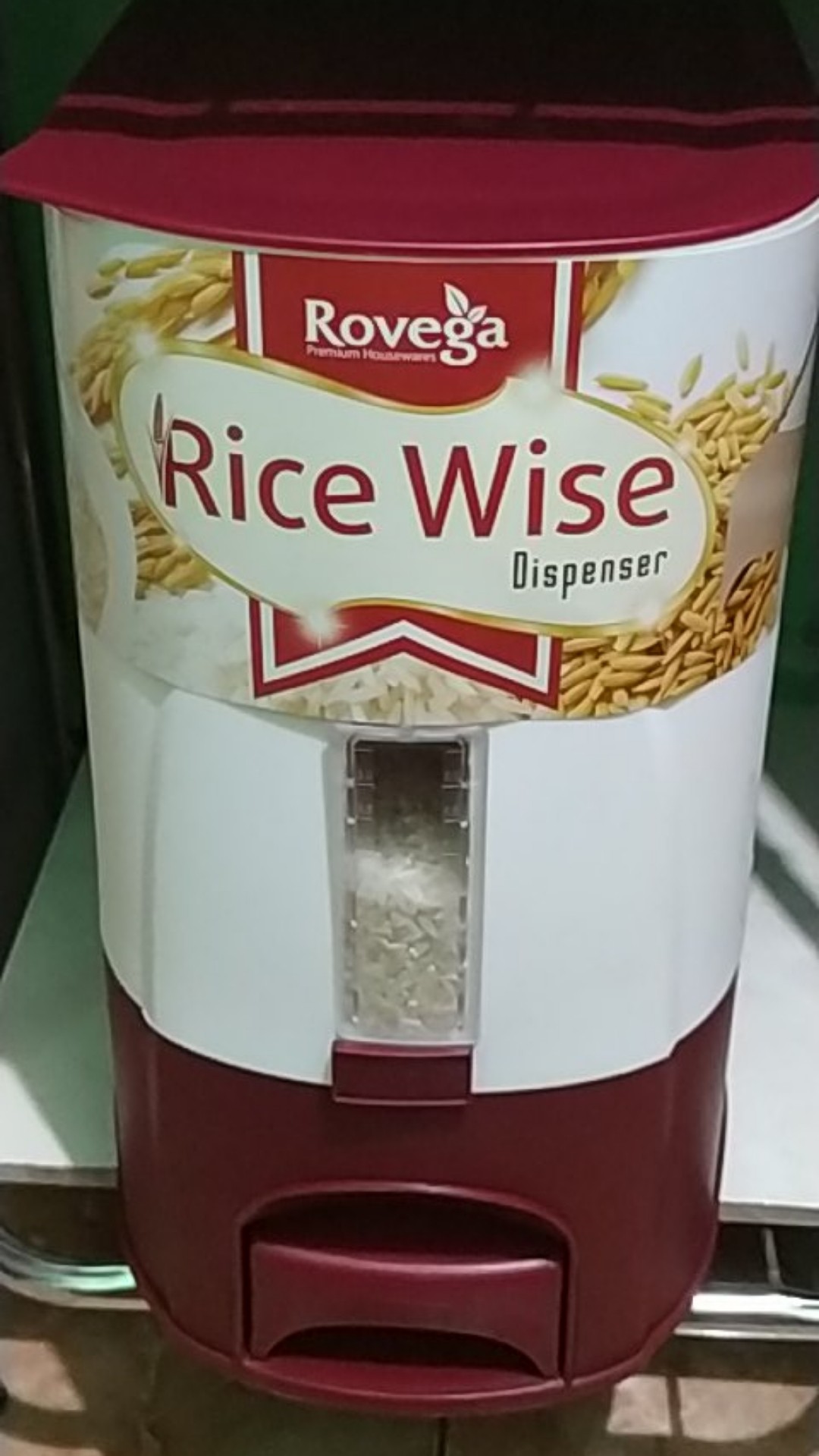 Tempat Beras Rovega Rice Wise Dispenser 5 Kg Rcb-05