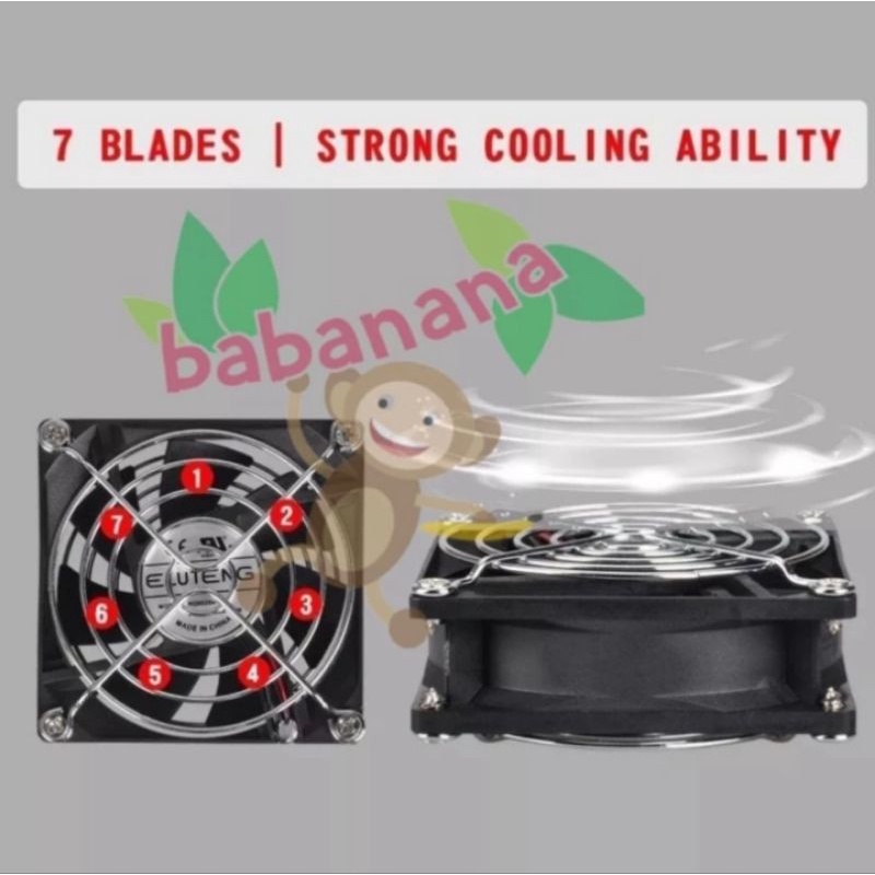 Fan 8cm socket usb cooling cooler kipas pendingin laptop desktop pc