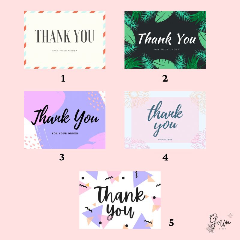 

Thankyou cards - for package