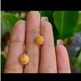 anting pasir perak bali lapis emas