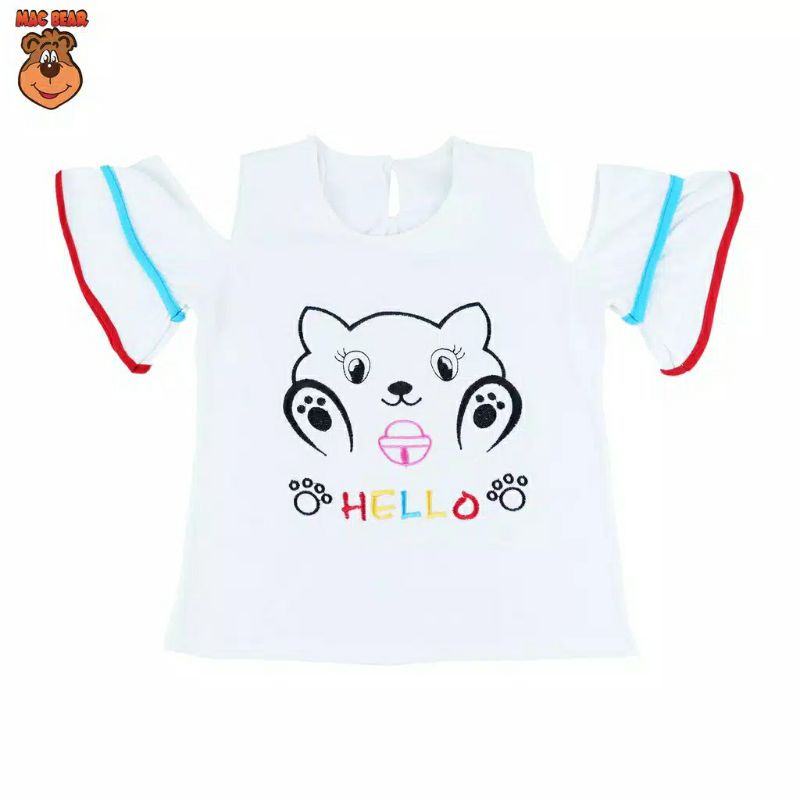 kaos anak perempuan macbee size 4