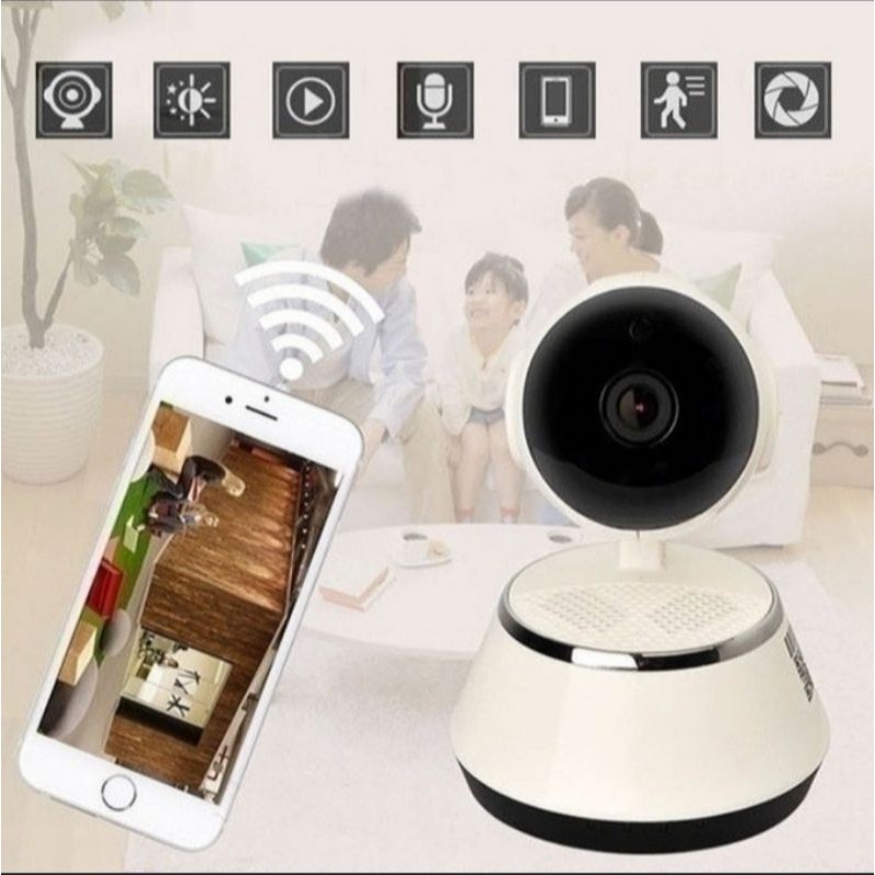 IP Camera Mini Wifi V380 Webcam Nirkabel Audio + sandisk 32GB