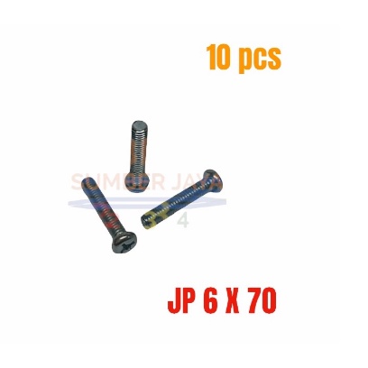 Baut JP 6 X 70 PUTIH Per 10 PCS