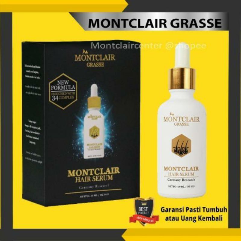 Montclair Hair Serum dari Montclair Grasse Serum Obat Penumbuh Rambut Anti Botal 100% ORIGINAL BEST SELLER Jaminan Uang Kembali