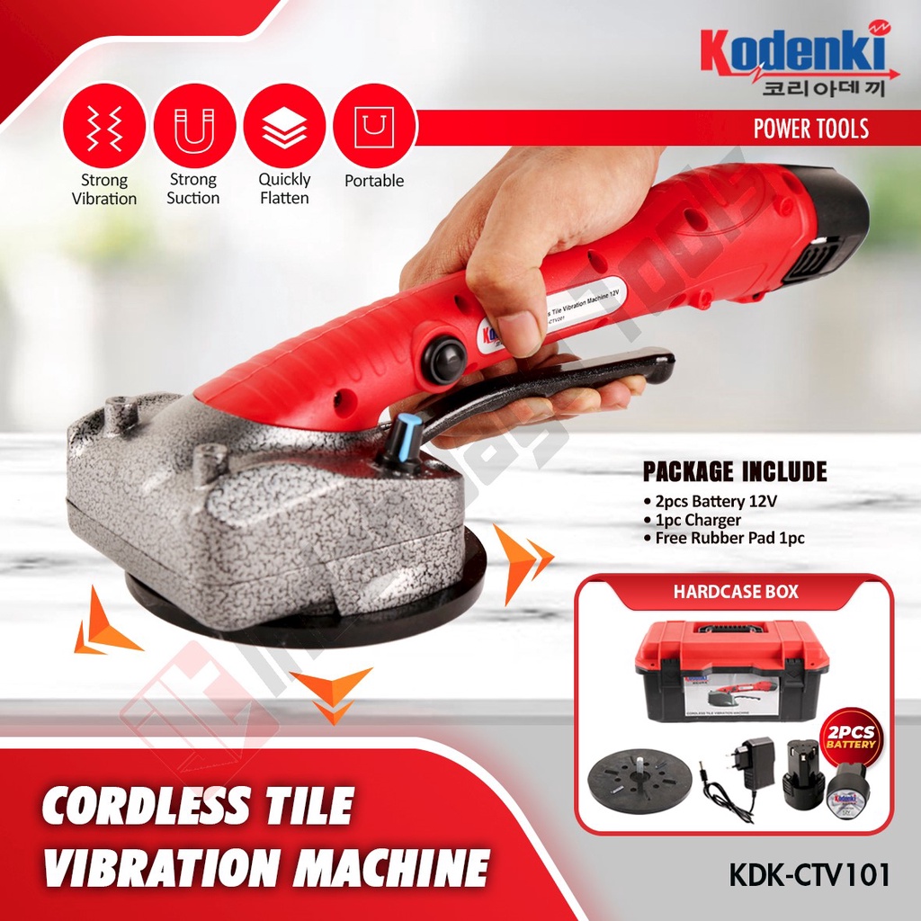 KODENKI CTV101 Mesin Kop Getar Perata Pasang Keramik Cordless 21V Kaca