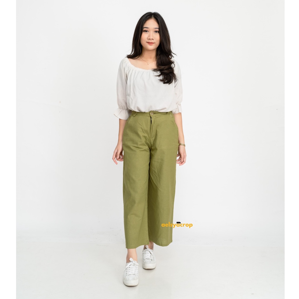 Kulot Linen  Highwaist Trousers Yuta Pants