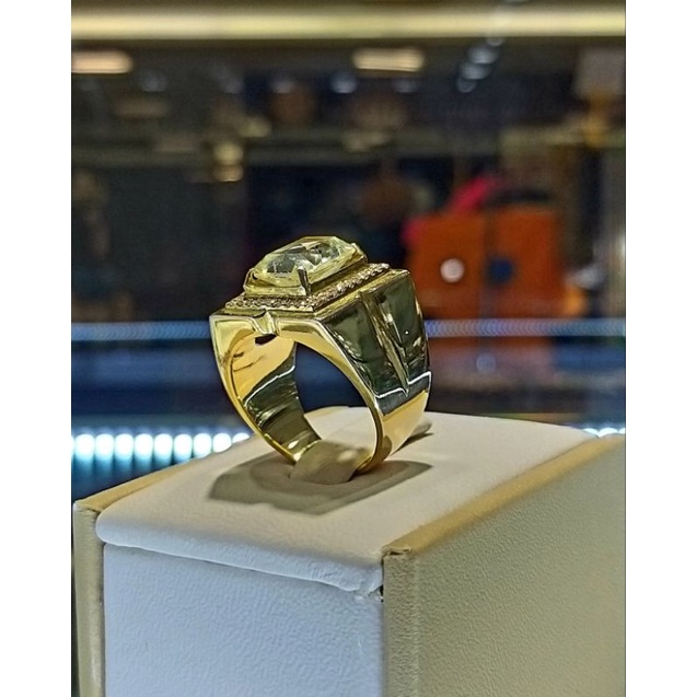 cincin emas permata pria citrine