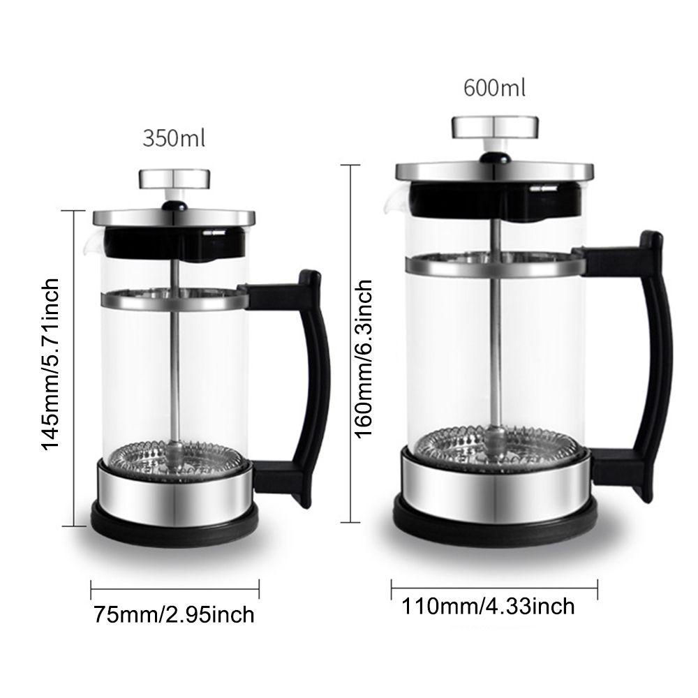 Solighter French Press Coffee Maker Stainless Steel Plunger Dengan Triple Filter Kopi Espresso Manual